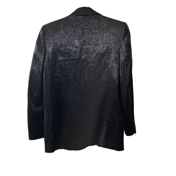 Zara Basic Shiny Effect Blazer Black Size Small - Picture 7 of 13